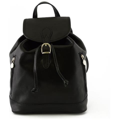 Zaino In Pelle Donna Colore Nero - Pelletteria Toscana Made In Italy - Zaino