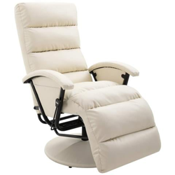 Poltrona Per Tv Reclinabile Crema In Similpelle en oferta