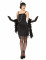 Costume charleston nero con frange per donna en oferta