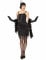 Costume charleston nero con frange per donna