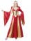 Costume da regina medievale in rosso per donna