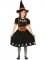 Costume streghetta con cappello nero e arancione bambina en oferta