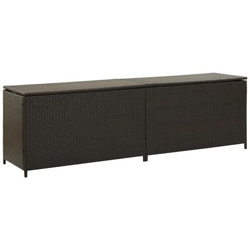 Baule Da Giardino In Polyrattan 200x50x60 Cm Marrone precio