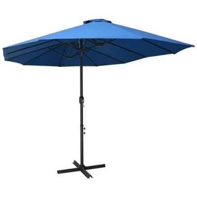 Ombrellone Da Esterni Palo In Alluminio 460x270cm Blu