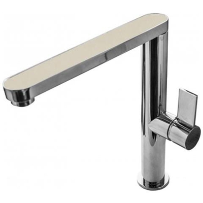 Miscelatore Monocomando con canna girevole cromata Materia 21x26 cm Keratek Plus Champagne 95