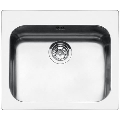 Lavello da Incasso VS50P3 1 Vasca Dimensioni 58 x 50 cm Colore Inox Serie Alba