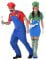 Costume coppia di idraulici verde e rosso per adulto precio