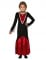 Costume vampiro rosso e nero bambina en oferta
