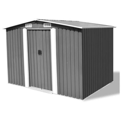 Capanno Per Attrezzi In Metallo Grigio 257x205x178 Cm precio