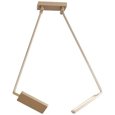 LED-BOOK-PL-ORO - Plafoniera a libro led a due bracci oro 30 watt 3200 kelvin