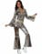 Costume tuta disco argentata donna características