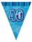 Ghirlandacon bandierine blu 40 anni