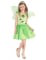 Costume da fatina verde con petali per bambina en oferta
