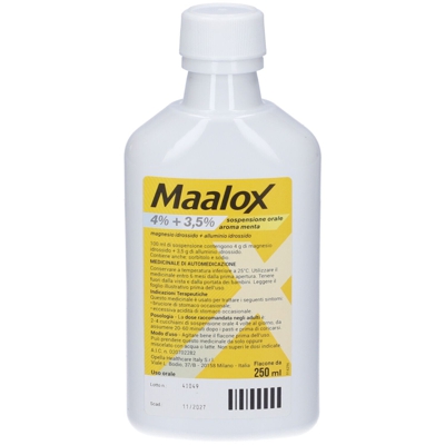 Maalox 4% + 3,5% Sospensione Orale Aroma Menta