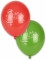 4 palloncini decorazione natalizia