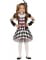 Costume da giullare nero e rosa per bambina en oferta