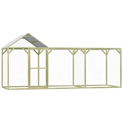 Pollaio 4,5x1,5x2 M In Legno Di Pino Impregnato Fsc