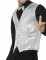 Gilet con strass argentati per adulto