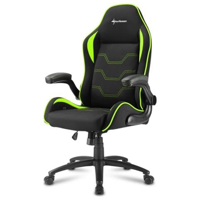 Sedia Gaming Elbrus 1 in Pelle Sintetica Colore Nero e Verde