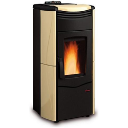 Stufa a Pellet Melinda Steel Idro 4.2-14.2 kW 407 m³ Riscaldabili Pergamena en oferta