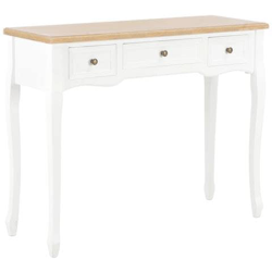 Tavolo Consolle Da Trucco Con 3 Cassetti Bianco precio