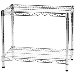 Scaffale In Acciaio Cromato 2 Ripiani Archimede Linea 2x35 - 35x60x50cm / precio