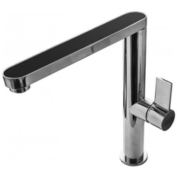Miscelatore Monocomando con canna girevole cromata Materia 21x26 cm Granitek Nero 40 precio