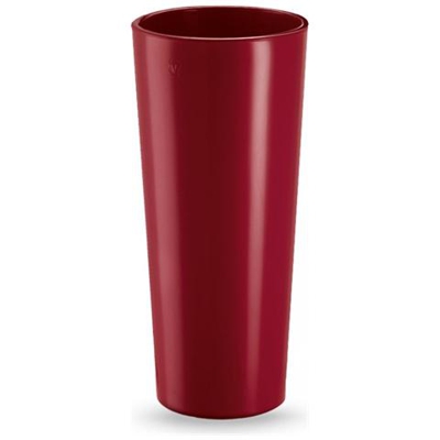 Vaso Cache-pot Genesis Rotondo H. 85cm Rosso Oriente Lucido