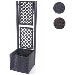 Vaso Portavasi Per Piante Rampicanti Hwc-d76 Polyrattan 43x43x142cm Antracite características