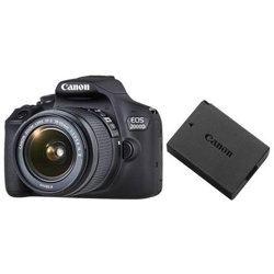 Kit Fotocamera Eos 2000D Sensore CMOS 24,1 Mpx Full HD + Obiettivo EF-S 18-55 mm f / 3.5-5.6 IS II + Battery Pack características