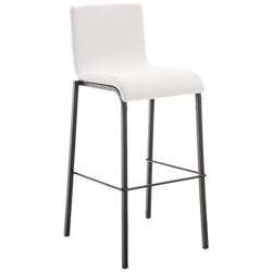 Sgabello da bar AVOLA in metallo e stoffa -piatta- a scelta tra 7 colori - H78 cm, impilabile Bianco características
