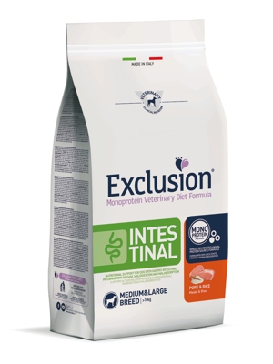 Exclusion Diet Intestinal Medium/Large Breed Maiale e Riso: 12 kg