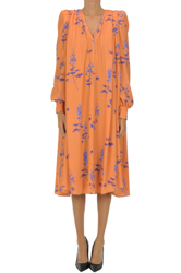 Oversized flower crepè dress características