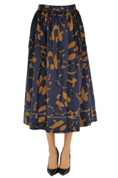 Printed cotton skirt en oferta