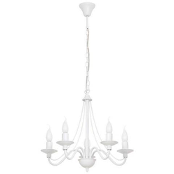 Lampada A Sospensione Lilium, Lampadario, Da Soffitto, Bianco In Metallo, 50 X 50 X 108 Cm, 5 X E14, 40w en oferta