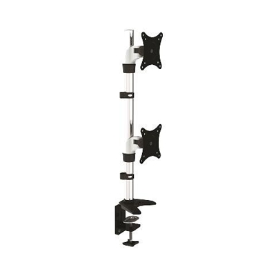 HYDRA2V 27'' Morsa Nero, Cromo, Bianco supporto da tavolo per Tv a schermo piatto