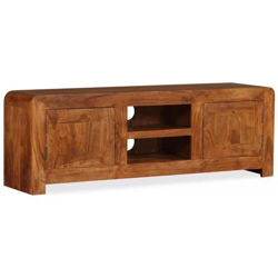 Mobile Porta Tv Legno Massello E Finitura Sheesham 120x30x40 Cm en oferta