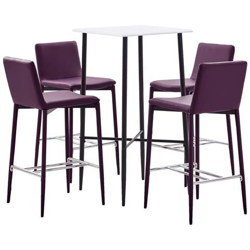 Set Da Bar 5 Pz In Similpelle Viola características