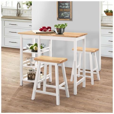 Set Da Bar 3 Pz In Mdf Bianco