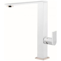 Miscelatore Monocomando con canna girevole Flat 21x25 cm Keratek Plus White Bianco Assoluto 96 en oferta