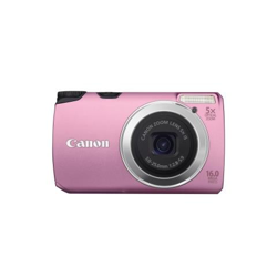 Fotocamera digitale compatta Canon PowerShot A3300 IS - 16 Megapixel - Rosa - 7,6 cm (3'') LCD - 16:9 - 5x Zoom Ottico - 4x - Ottico (IS) - 4608 x 3456 Immagine - 1280 x 720 Video - PictBridge - Modalità HD Movie precio