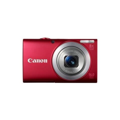Fotocamera digitale compatta Canon PowerShot A4000 IS - 16 Megapixel - Rosso - 7,6 cm (3'') LCD - 16:9 - 8x Zoom Ottico - 4x - Ottico (IS) - 4608 x 3456 Immagine - 1280 x 720 Video - PictBridge - Modalità HD Movie