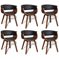 Sedia Moderna Da Tavola In Pelle Artificiale E Legno 6 Articoli precio