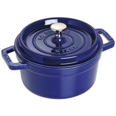Cocotte in Ghisa con Coperchio Diametro 28 cm Colore Blu