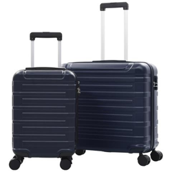 Set Trolley A Custodia Rigida 2 Pz Blu Marino In Abs precio