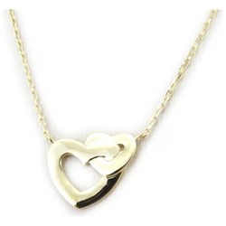 collana placcato oro 'love' dorato (2 core) - [ m8844] precio