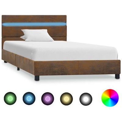 Giroletto Con Luci Led In Tessuto Marrone 90x200 Cm