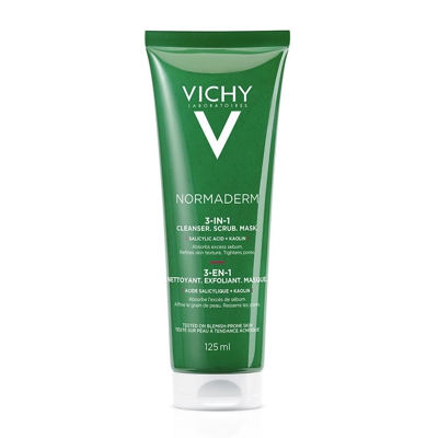 Vichy Normaderm 3-in-1 Esfoliante + Crema detergente + Maschera