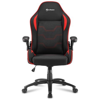Sedia Gaming Elbrus 1 in Pelle Sintetica Colore Nero e Rosso