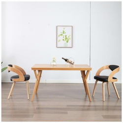 Sedie Da Pranzo 2 Pz Nere In Legno Piegato E Similpelle precio